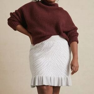 Anthropologie Dolan Left Coast Zebra Ruffled Knit